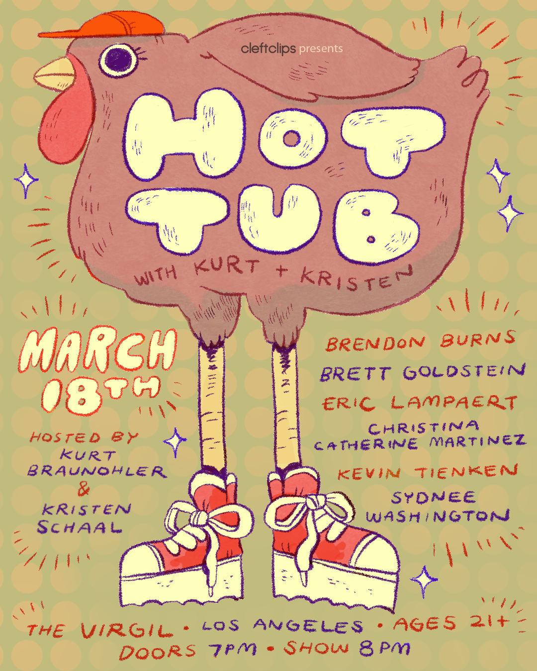 Turn Monday into Funday! See you at Hot Tub on March 18th Tickets:  http://hottub.nightout.comDON’T MISS OUT ON TICKETS!  SIGN UP FOR HOT TUB EMAIL LIST! Click HERE to sign up for the email list!More Hot Tub: @HotTub_Showhttp://www.facebook.com/HotT…
