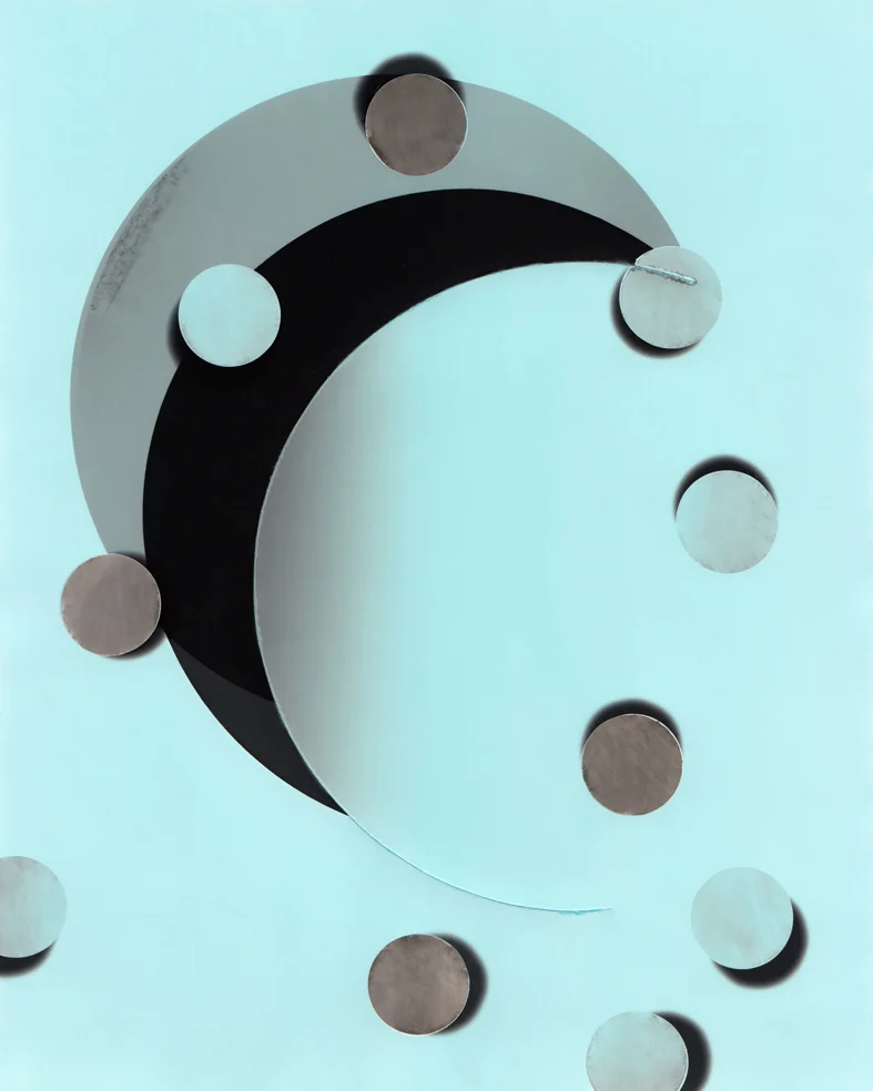   Circle work 14,  &nbsp;2013 c  ut solarised silver gelatin print (photogram) with toner   25.4 x 20.3 cm    