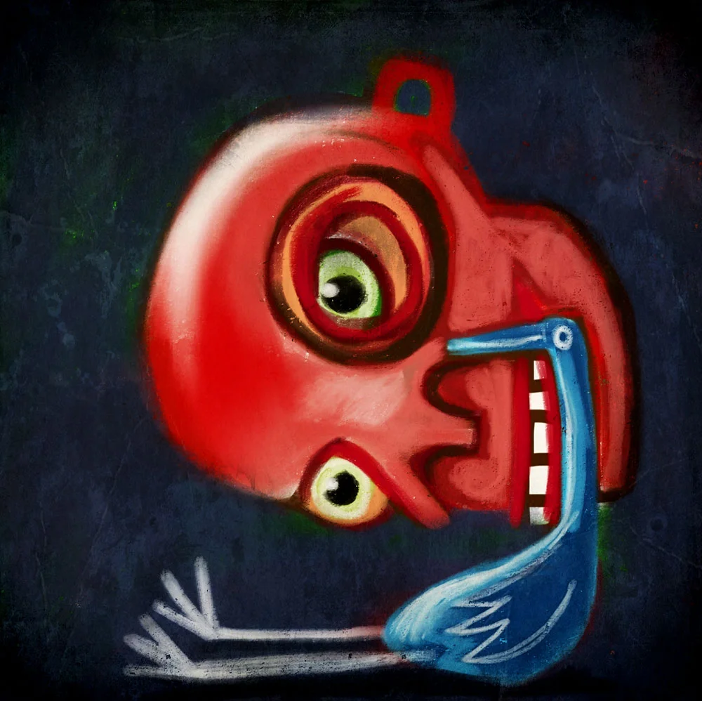 Red Head & Blue Bird Too