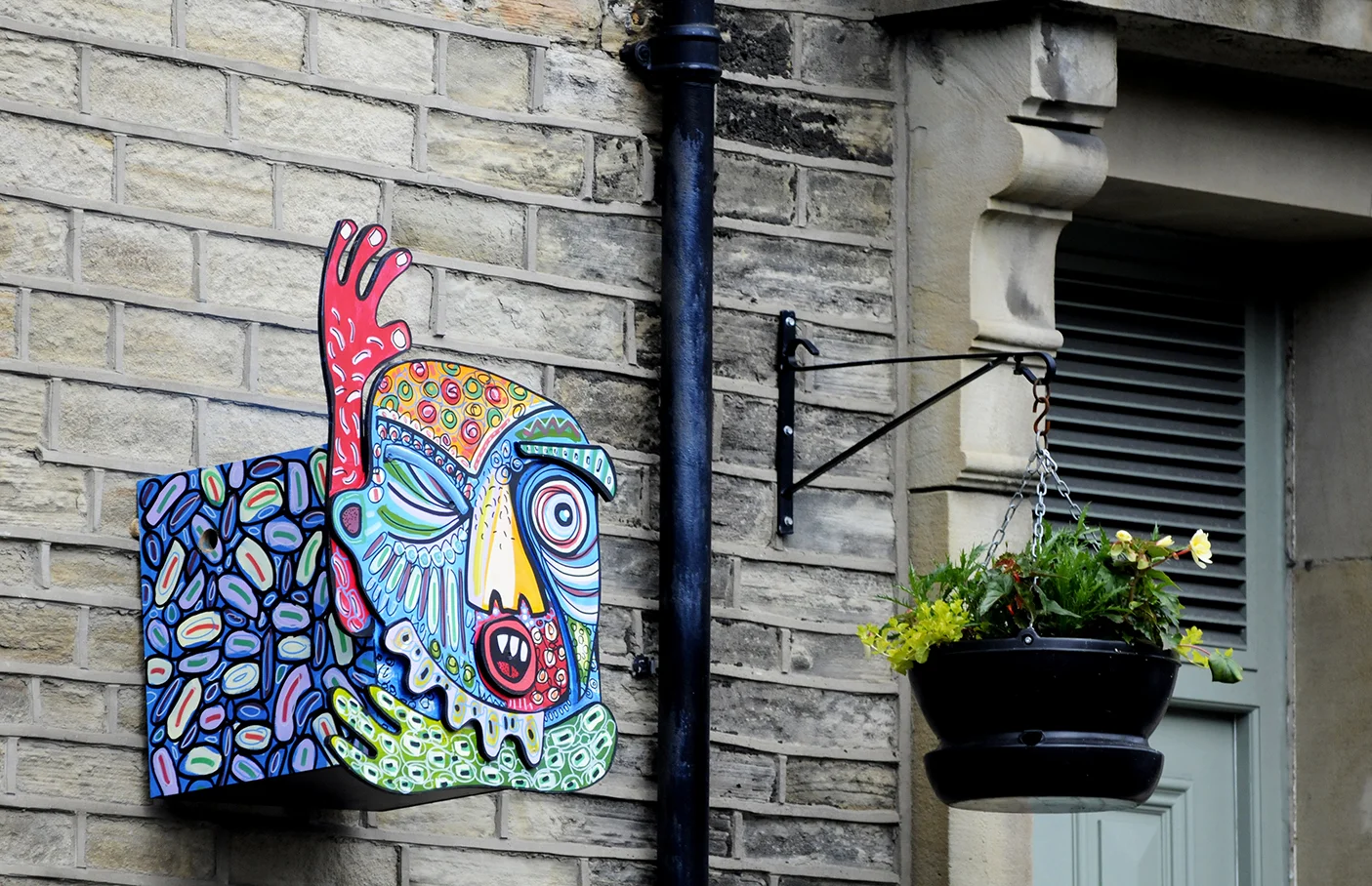 One of the Gargoyles looking down on Holmfirth