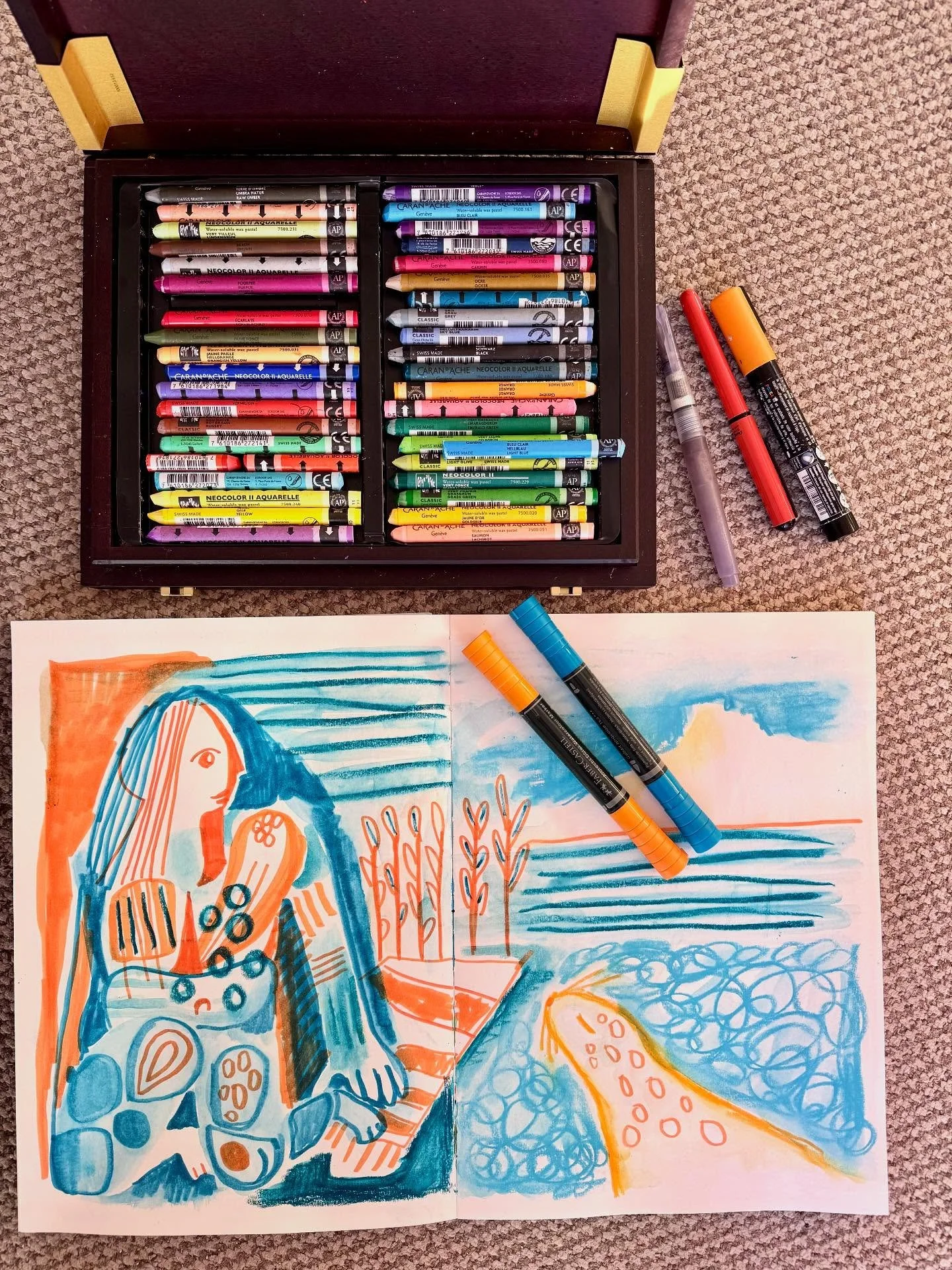 Drawing by the sea, Seals and Selkies #stives #coastal #drawing #sketchbook #fun