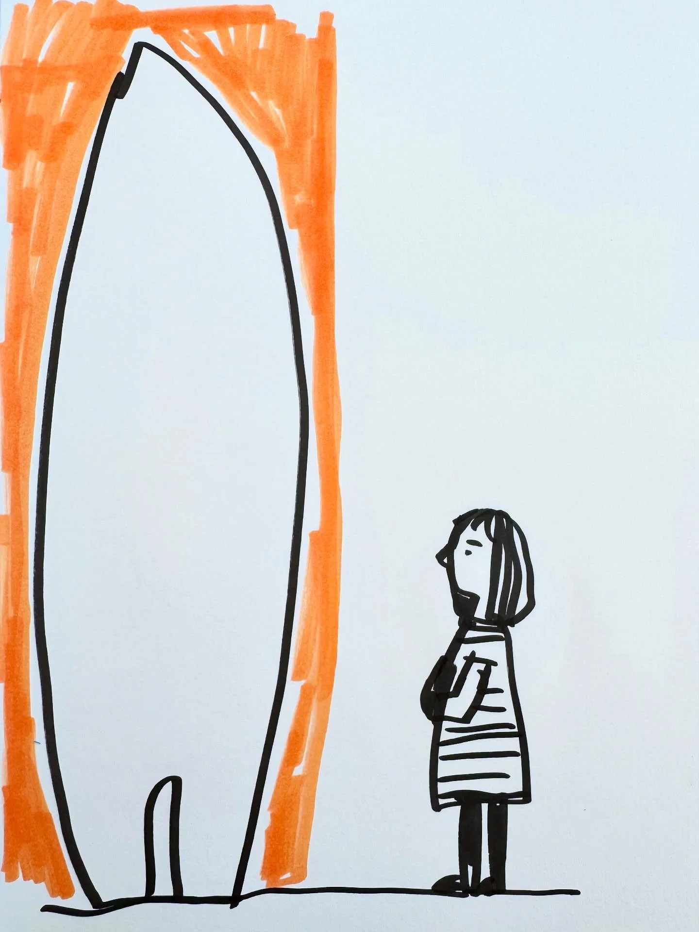 Surfs Up #drawing #lines #sketchbook #stives