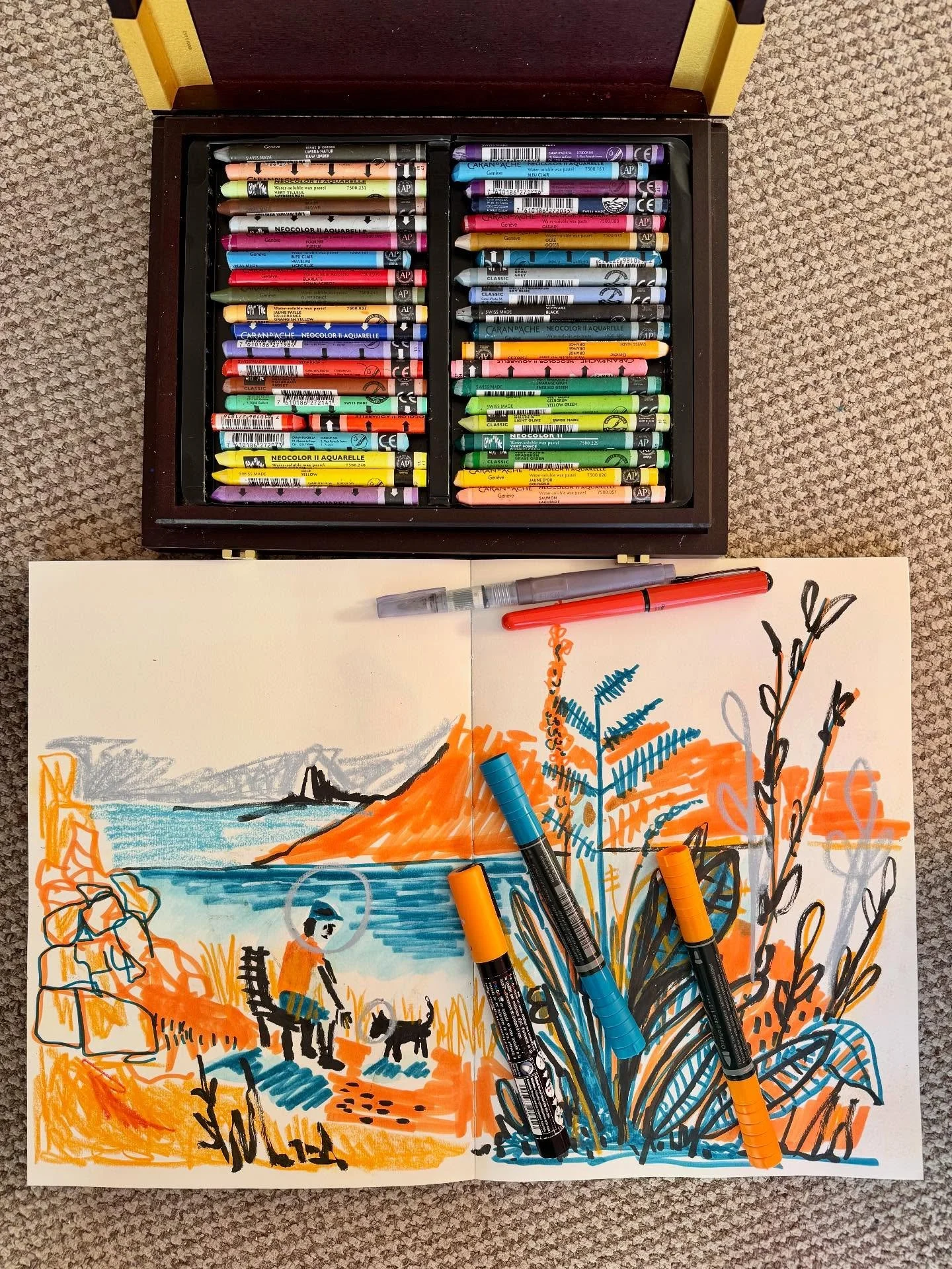 Drawing on the Coastal Path #stives #drawing #sketchbook #fun