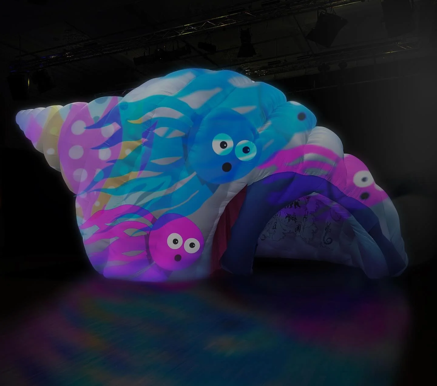 We&rsquo;re so excited to unveil &lsquo;The Voyage of The Story Shell&rsquo; at Barnsley Bright Nights - our new commission from @barnsleylibraries . 
This new work transforms The Story Shell into an immersive light surface, with original songs, musi