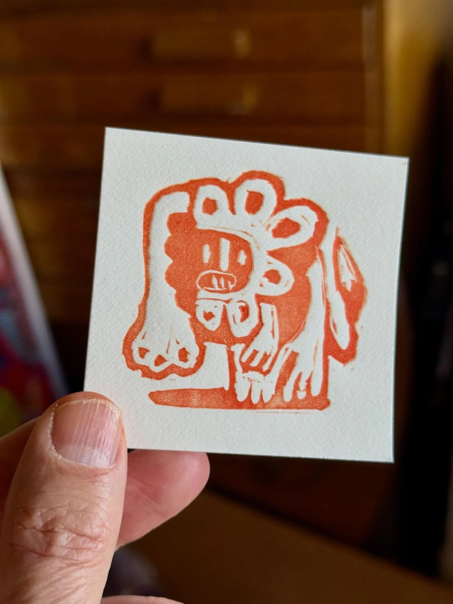 Today I finally got round to making my submission for @openpressproject 2026 &lsquo;Small Lion, Big Paw&rsquo; . Very satisfying to turn this around in a day, and great to be using the mini press again. I look forward to signing and numbering them to