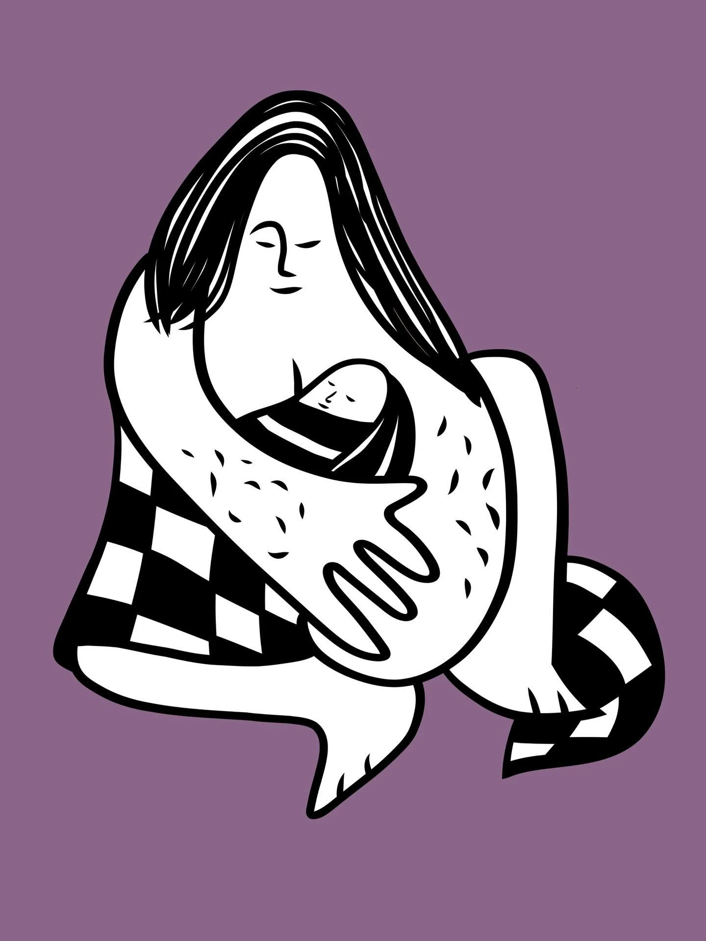 Mother and Child #drawing #lines #fun