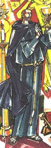 Illustration of Blessed Clement of Osimo by János Hajnal in Il fascino di Dio: Profili de agiografia agostiniana by Fernando Rojo Martínez, O.S.A. Copyright © 2000 Pubblicazioni Agostiniane Rome. Used with permission. Original art preserved in the Office of Augustinian Postulator of Causes, Rome