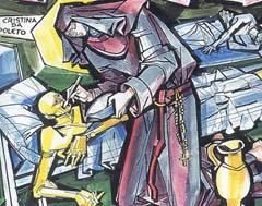 ​Illustration of Blessed Christine of Spoleto by János Hajnal&nbsp;in&nbsp;Il fascino di Dio: Profili de agiografia agostiniana&nbsp;by Fernando Rojo Martínez, O.S.A. &nbsp;Copyright © 2000 Pubblicazioni Agostiniane Rome. Used with permission. &nbsp…