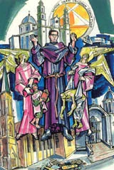 ILLUSTRATION OF MICHAEL FRANCIS ZAVALA BY JÁNOS HAJNAL IN&nbsp;IL FASCINO DI DIO: PROFILI DE AGIOGRAFIA AGOSTINIANA&nbsp;&nbsp;BY FERNANDO ROJO MARTÍNEZ, O.S.A. &nbsp;COPYRIGHT © 2000 PUBBLICAZIONI AGOSTINIANE ROME. USED WITH PERMISSION. &nbsp;ORIGI…