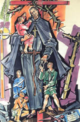 ILLUSTRATION OF RAFAELA OF THE PASSION VEINTEMILLA BY JÁNOS HAJNAL IN IL FASCINO DI DIO: PROFILI DE AGIOGRAFIA AGOSTINIANA BY FERNANDO ROJO MARTÍNEZ, O.S.A. COPYRIGHT © 2000 PUBBLICAZIONI AGOSTINIANE ROME. USED WITH PERMISSION. ORIGINAL ART PRESERVED IN THE OFFICE OF AUGUSTINIAN POSTULATOR OF CAUSES, ROME