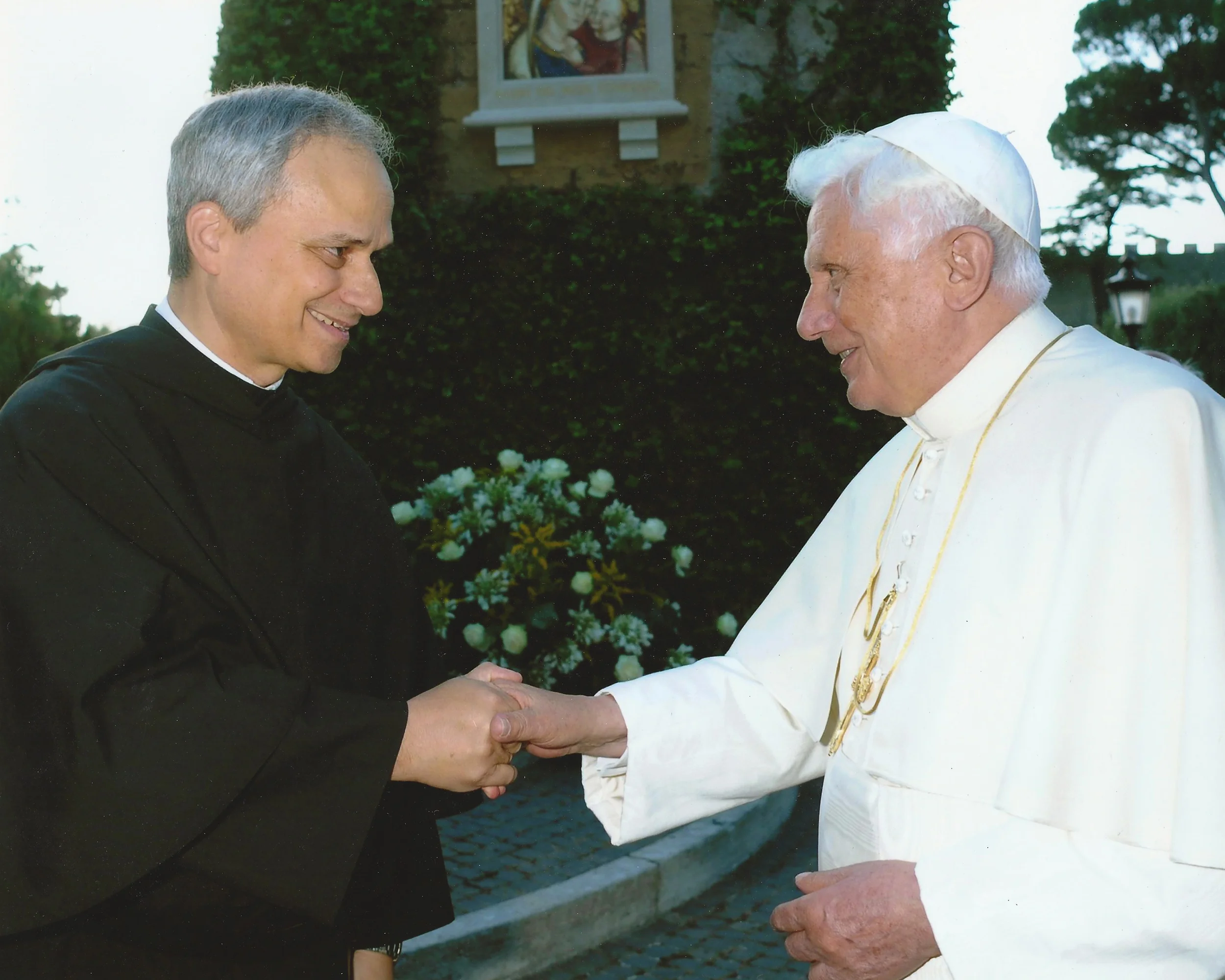 ROME, ITALY: Fr. Bob Prevost, O.S.A. with His Holiness Pope Benedict XVI