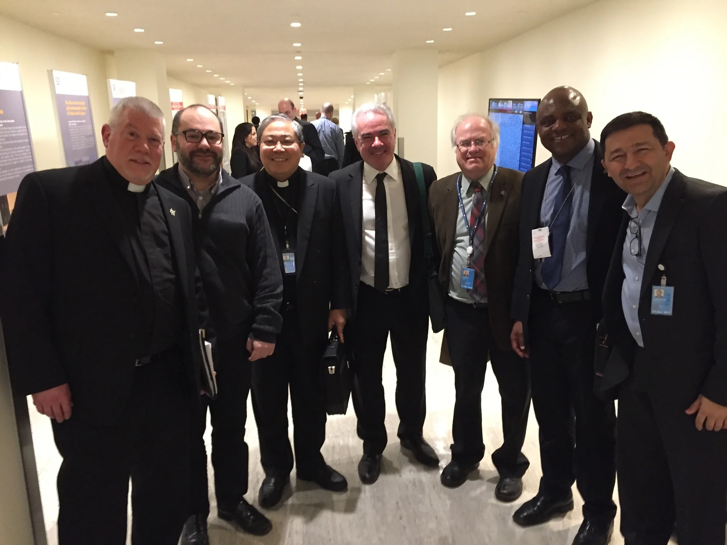 The Augustinians International team with Archbishop Auza from the Holy See Mission