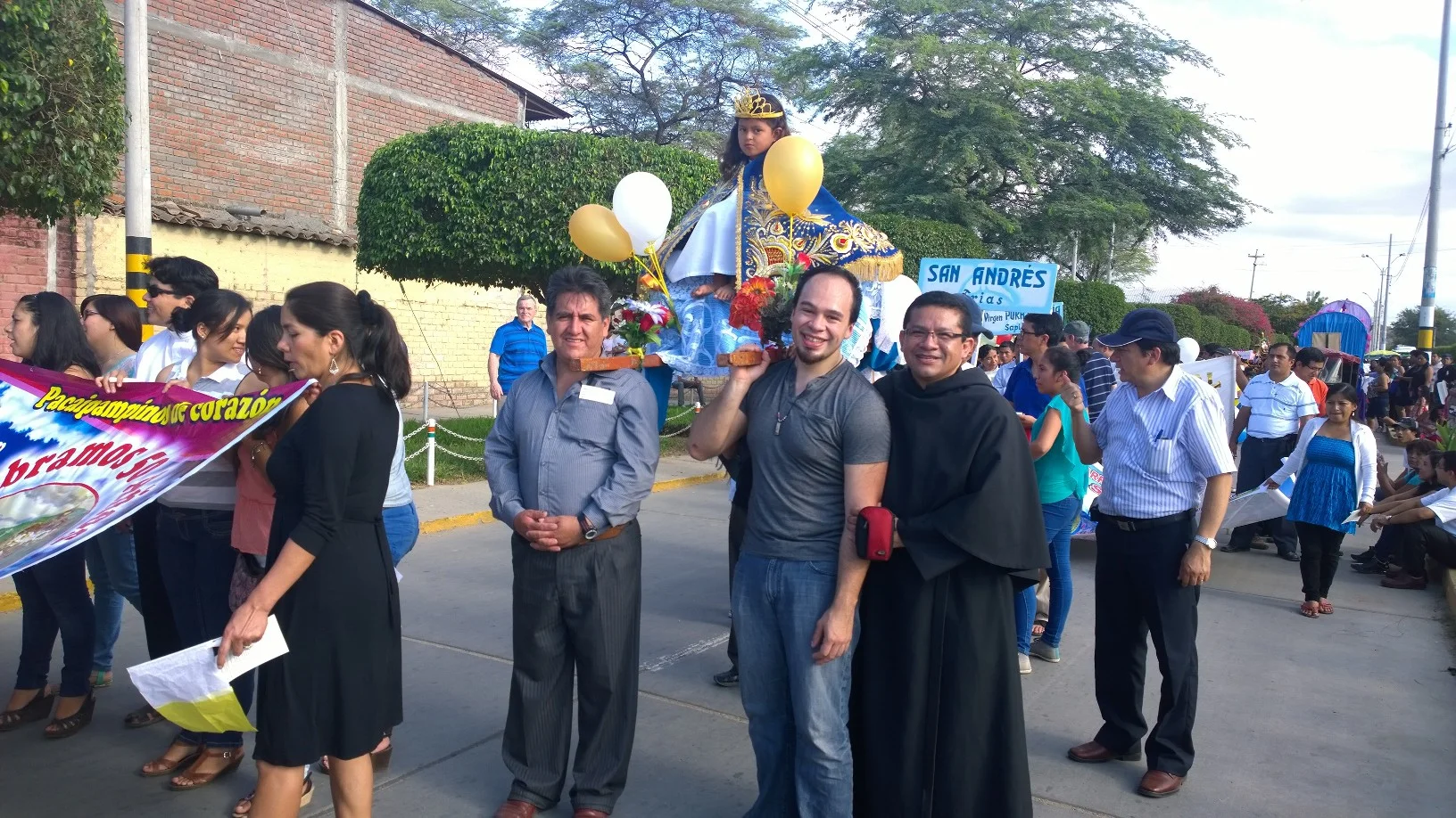 Patrick Murphy during his visit to the Midwest Augustinian missions in Chulucanas, Peru
