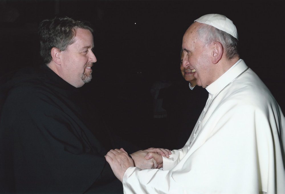 Fr. Tom McCarthy meeting Pope Francis in 2013