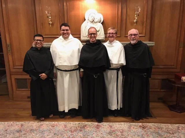 Left to right: Fr. Aldo Potencio, OSA; Ramon Riesgo; Fr. David Cregan, OSA; Fr. David Cregan, OSA; David RelstaB; and Fr. Richard O'Leary. OSA.