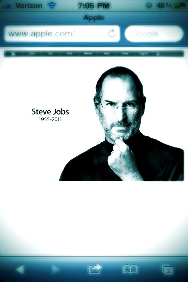 Steve Jobs - former CEO of Apple - died today after a battle with Pancreatic Cancer. He is easily one of the most important people of the last 100 years. A true visionary. He will be missed. My prayers go out to his family. RIP Steve.