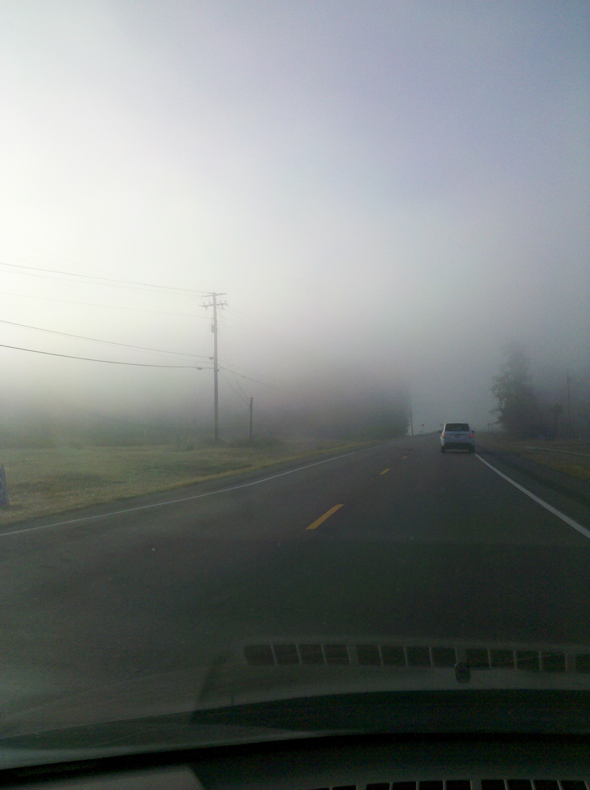 Pictures of fog on the water in Ohatchee, AL