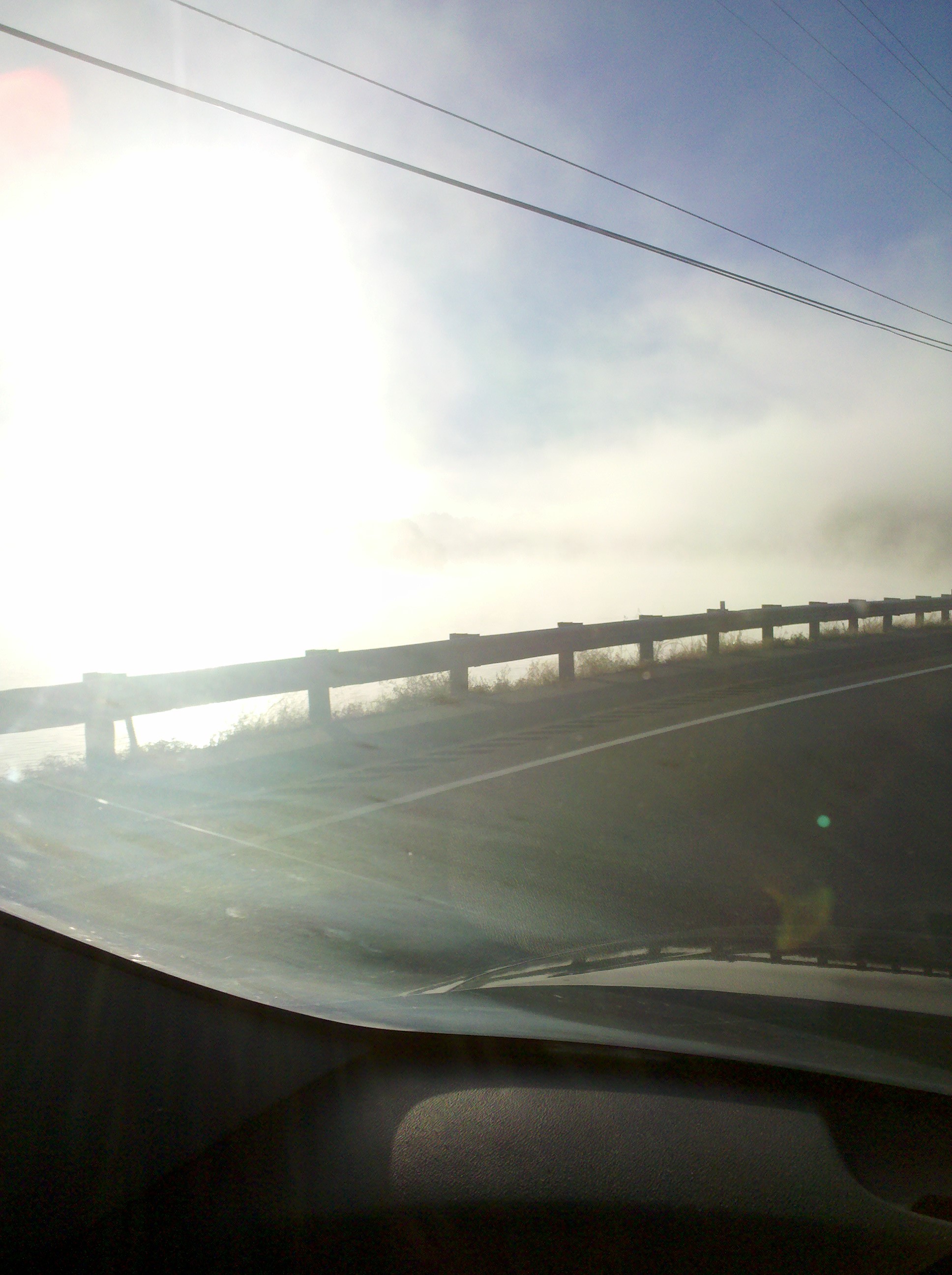 Pictures of fog on the water in Ohatchee, AL