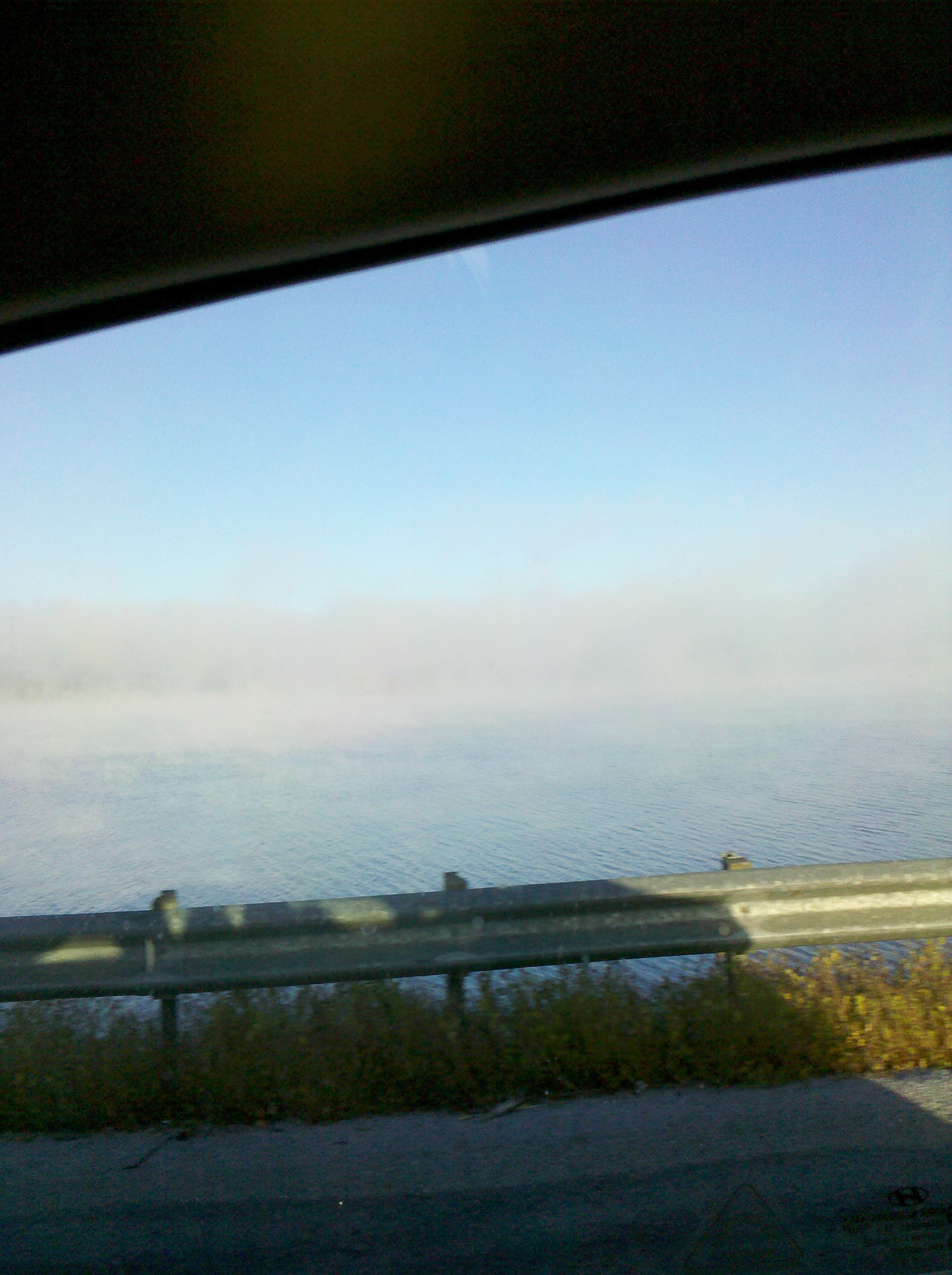 Pictures of fog on the water in Ohatchee, AL