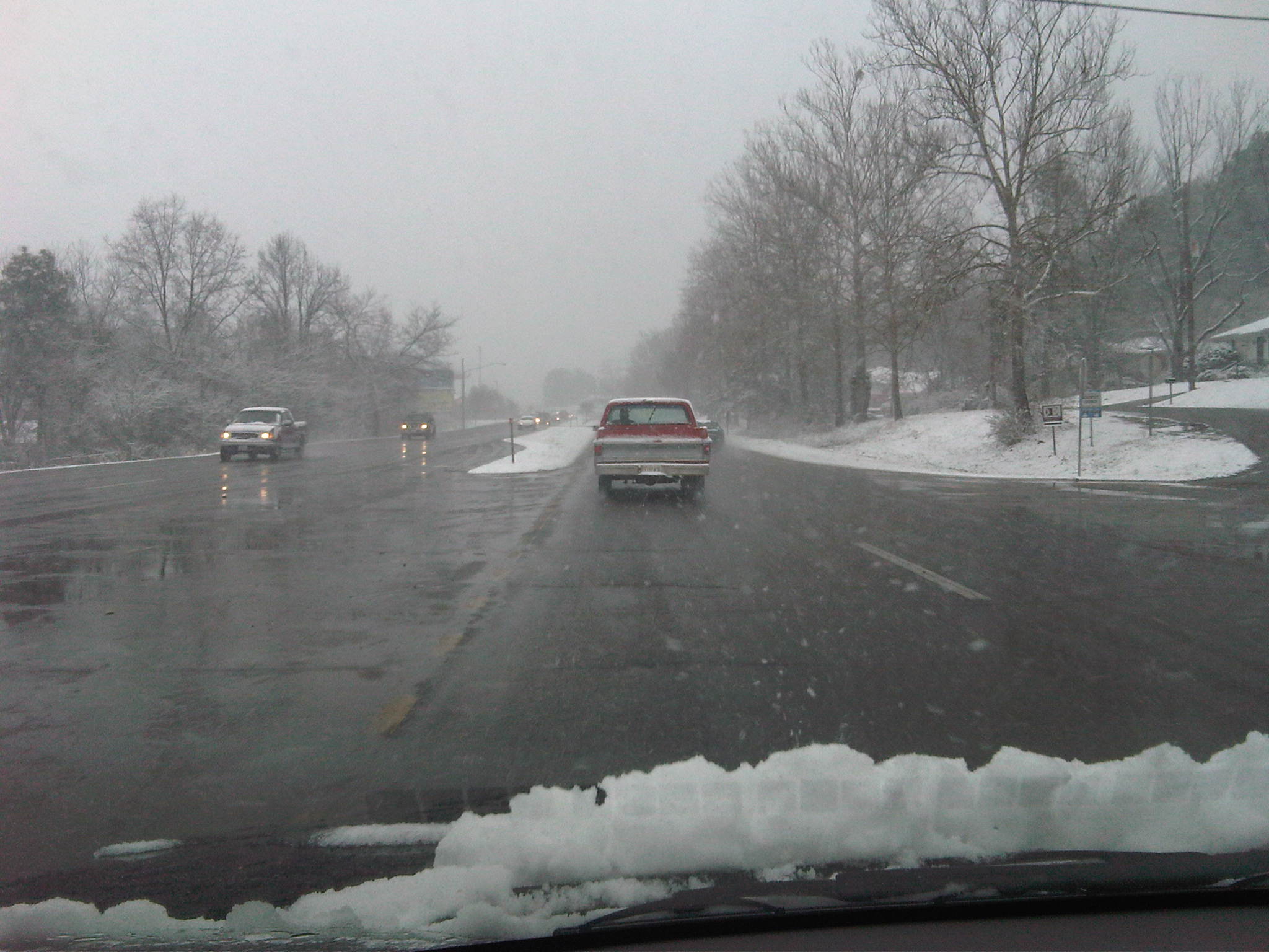 Some More Snow Pics From My Apartment Complex And Drive Home