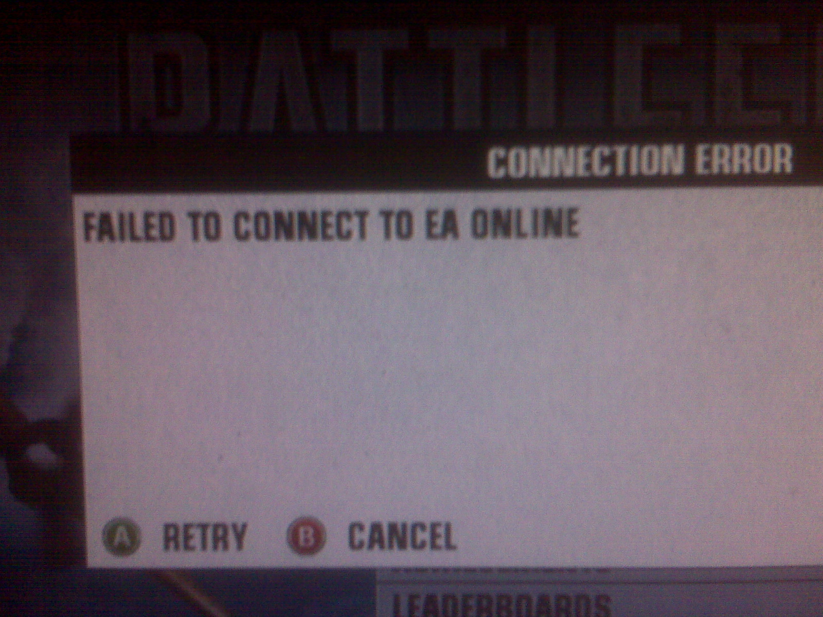 EA needs to get they're crap together and fix this. I'm sick of it. If I pay $15 for a game it darn-well better work! ----- benpike http://techsifter.com ----- Sent from my Verizon Wireless BlackBerry -----