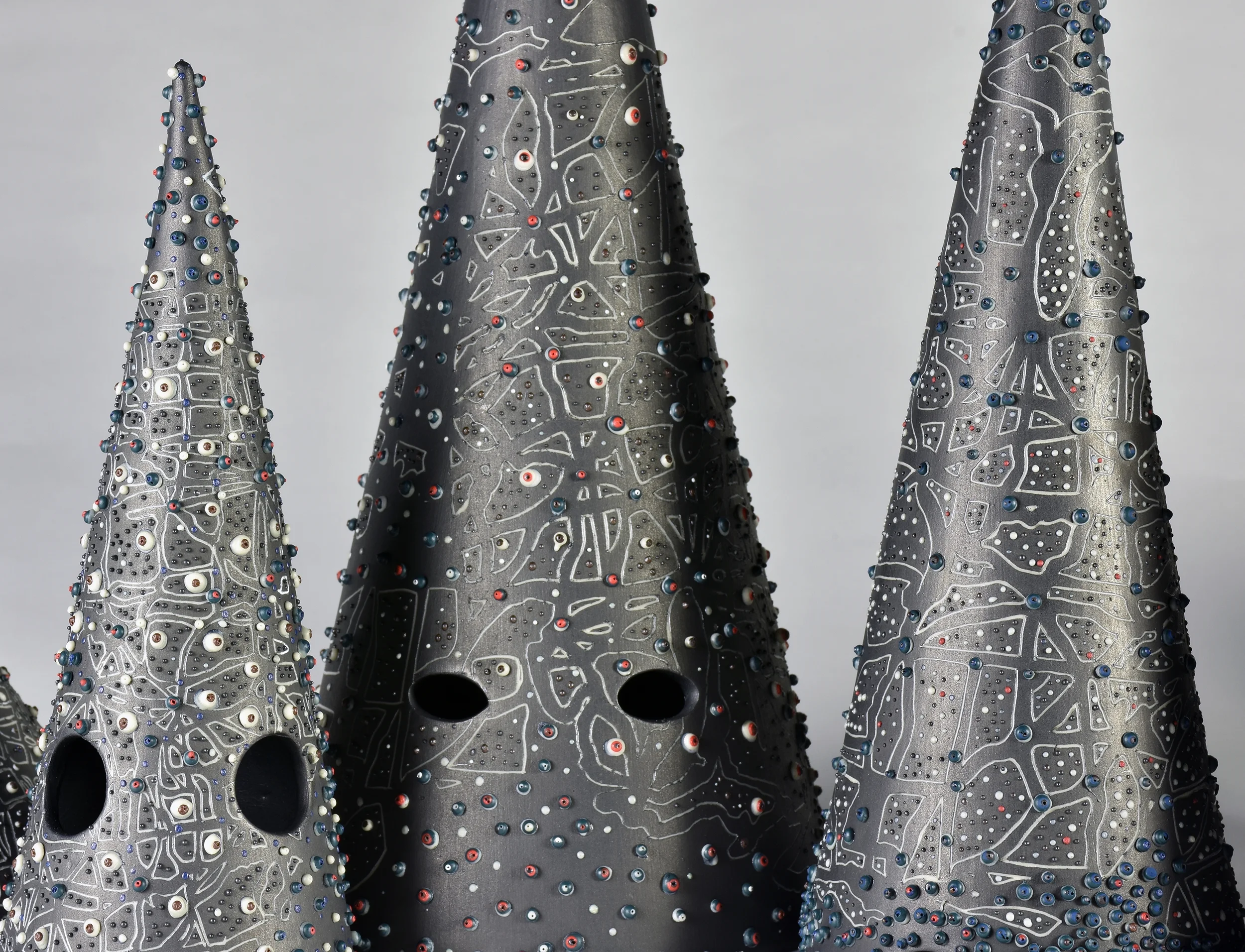 Always & Forever (forever ever ever) No.1 detail slipcast & handbuilt porcelain, underglaze, pigmented clay
