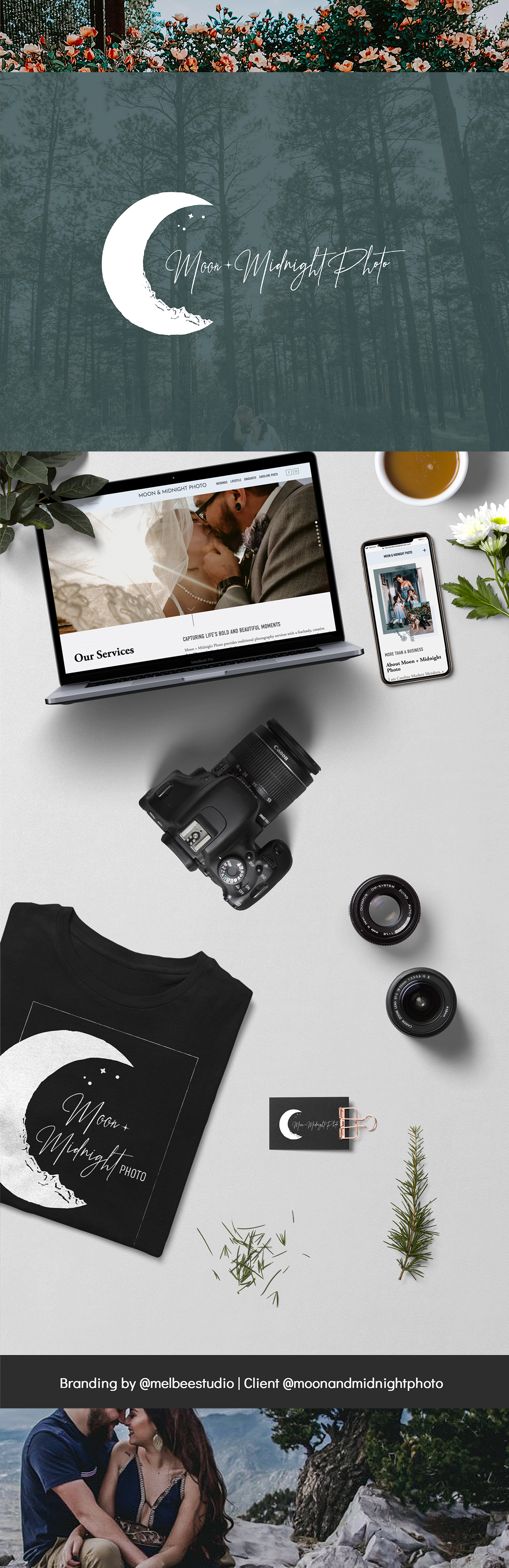 Photography brand design, photography branding, photography web design, photography logo design