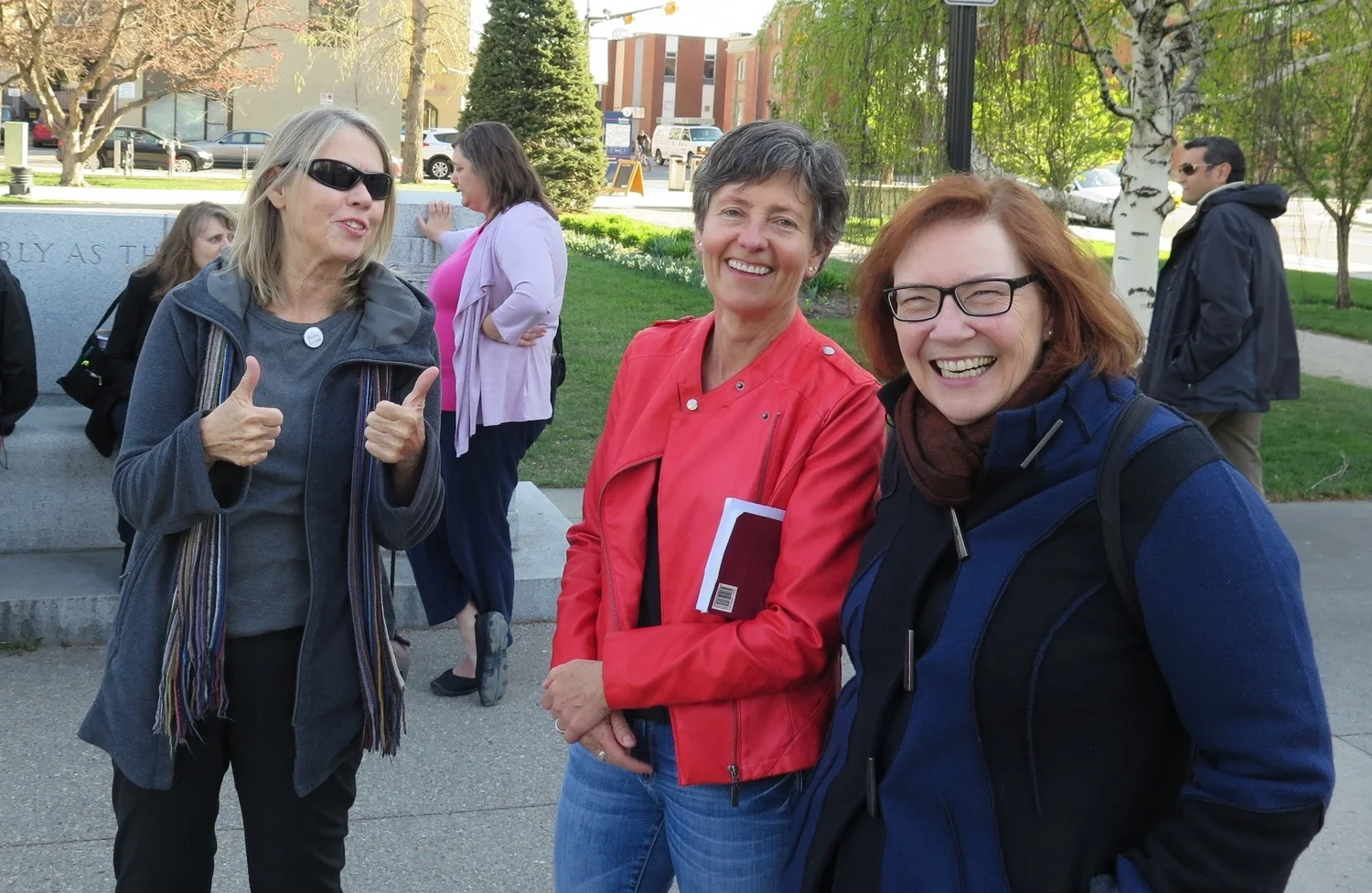 Calgary writers Joan Dixon, Barb Howard and Aritha van Herk