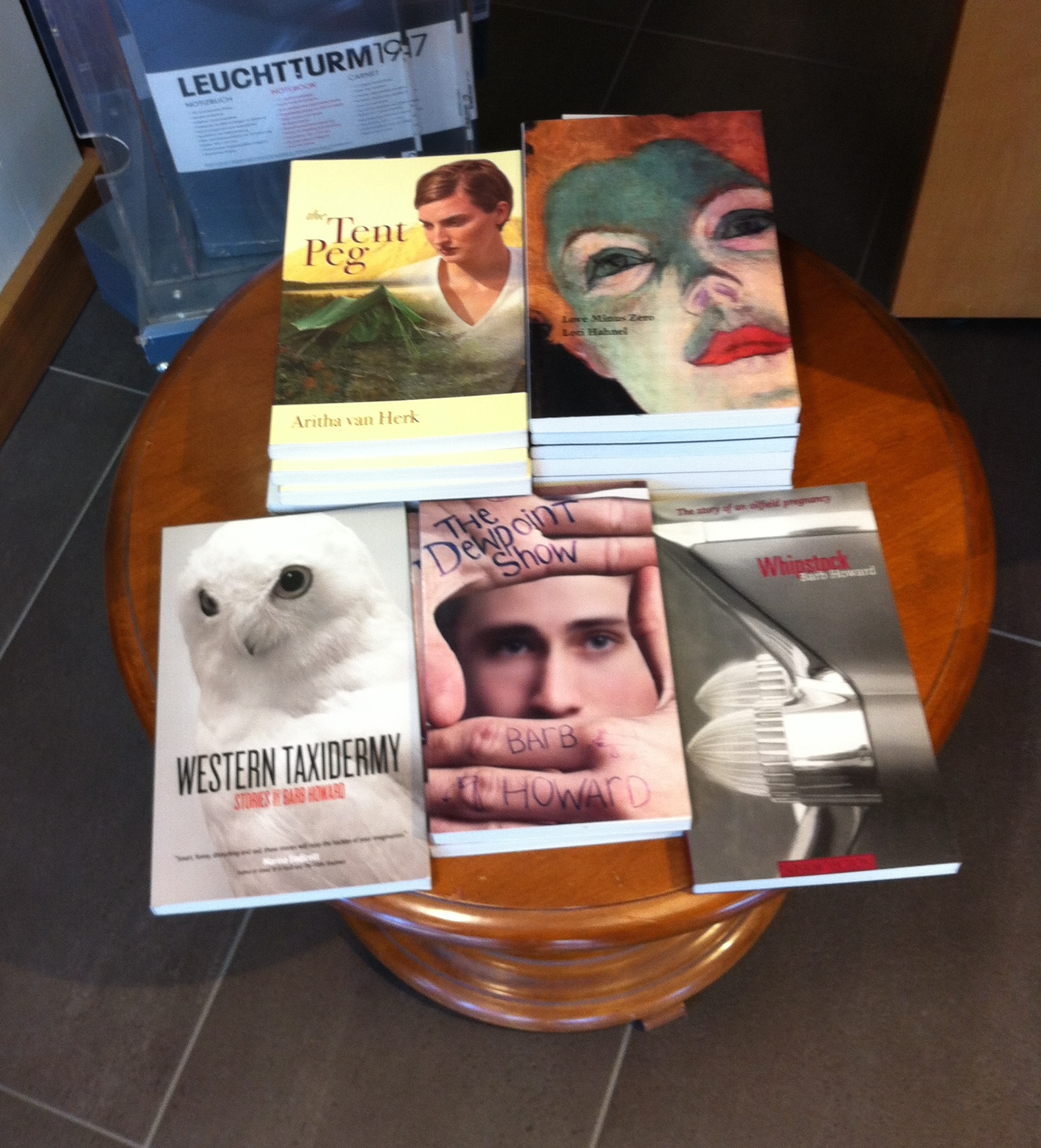 Shelf Life Books : a display of a few of our guest authors' books. The walk wraps up at this lively, hospitable independent bookstore. Check it out the next time you're in the Beltline. 