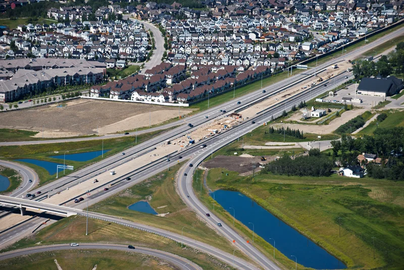 Northwest LRT extension, Rocky Ridge/Tuscany, 2012 (Photo: City of Calgary)