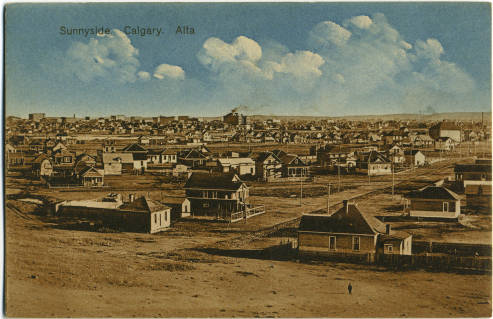 Cumulous clouds above Calgary's Sunnyside neighbourhood, circa 1912. What do you see? (Photo: Calgary Public Library)