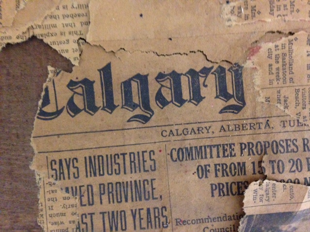 Detail from an exposed basement wall in the historic Canton Block in Calgary's Chinatown (Photo: Shaun Hunter)