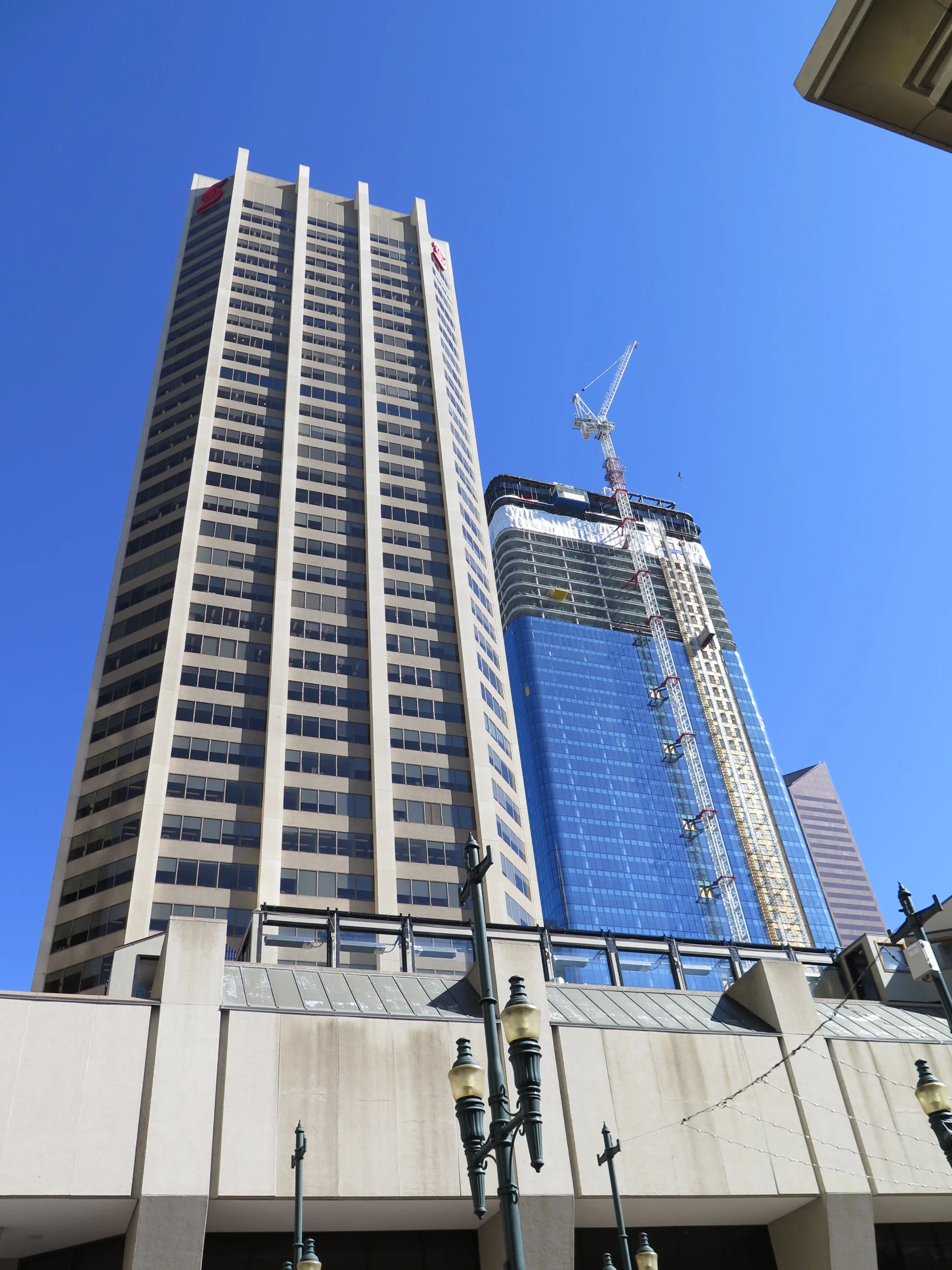 Scotia Centre: Way up, on the 36th floor, the site of a storied 1983 meeting between Calgary author John Ballem and Toronto writer Barry Callaghan. (Photo: Blair Carbert)