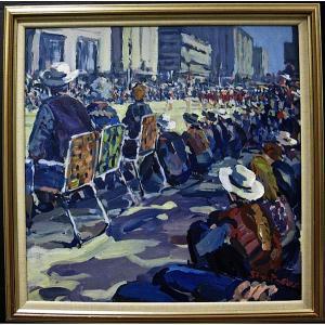 "Waiting for the Parade" by Calgary artist Stan Phelps (Photo: Arcadja Auctions )