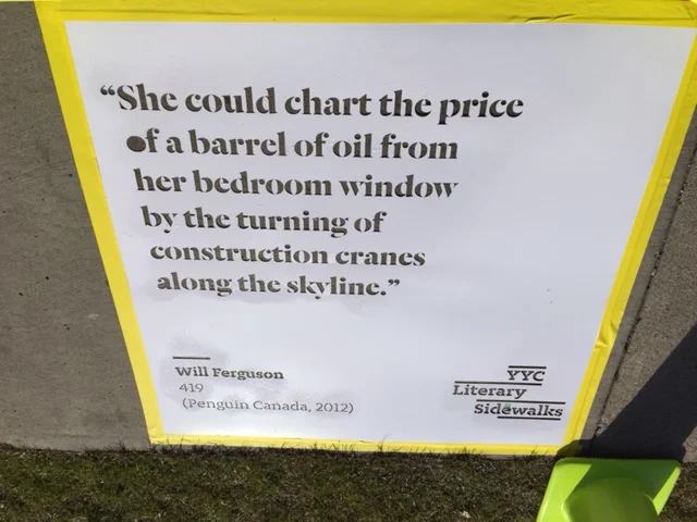 Outside the Louise Riley library, Will Ferguson's 419. 