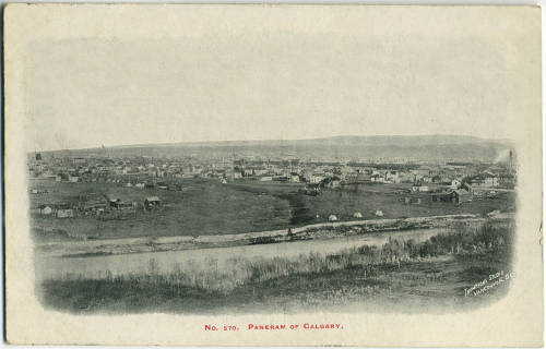 View of Calgary from Scotsman's Hill circa 1906 (Photo: Calgary Public Library Postcards from the Past)
