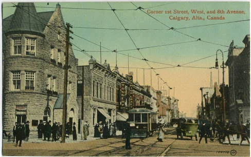 Calgary's Stephen Avenue circa 1907-1912 (Photo: Calgary Public Library Postcards from the Past )