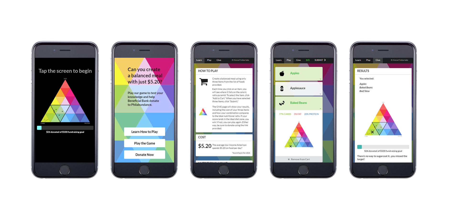 CANopy, an installation and app, was designed to be assembled in various locations, expanding the idea of a food drive into an engaging, educational, and mobile piece of artwork.