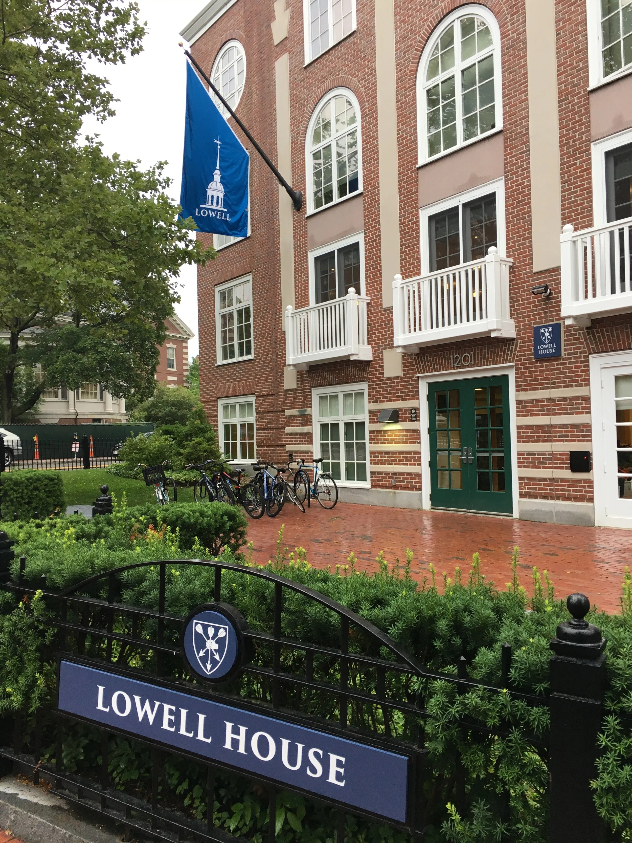  Over the past year, I’ve extended my knowledge of digital experience design into the physical realm, working with architects on signage and wayfinding, most of which is not yet built. Here, temporary signage at Harvard identifies a student residence
