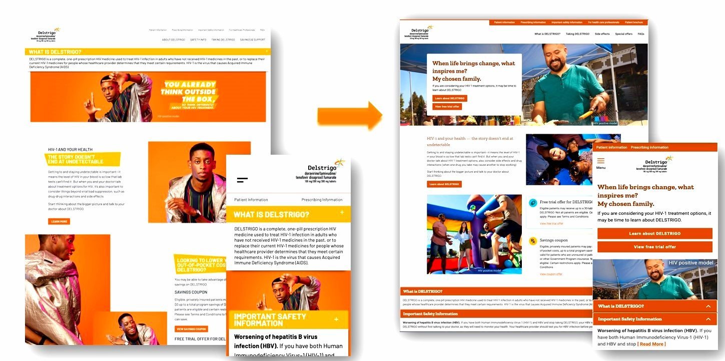 Challenges included heavily regulated content, shared components for ever-changing sites, and a slew of stakeholders per brand.