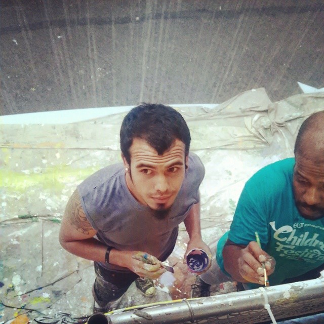 Working in the rain 