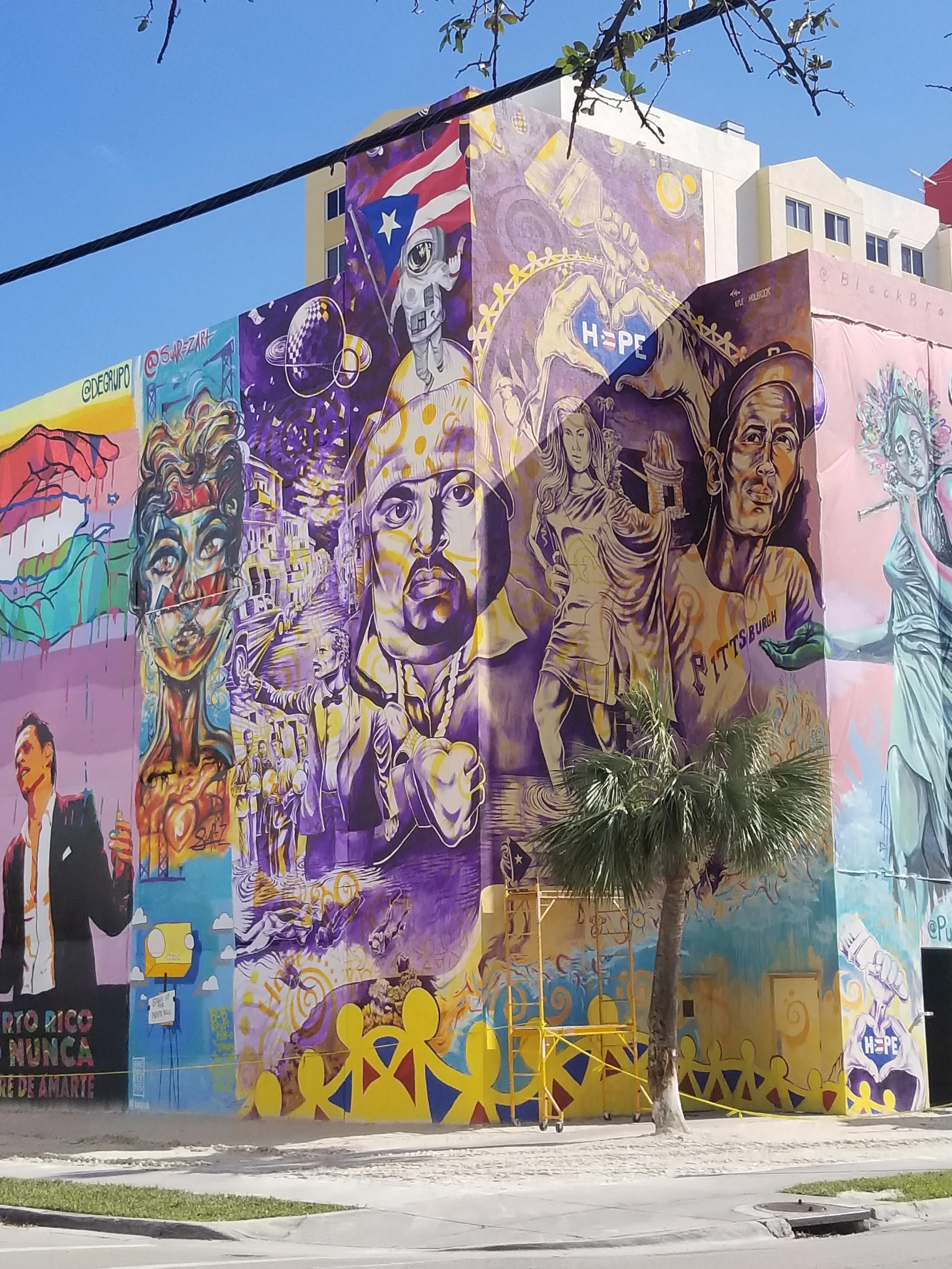 Puerto Rico Hope by Kyle Holbrook for Art Basel, Miami, Wynwood 2018