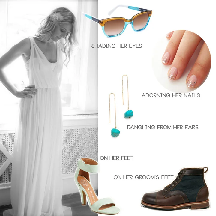 Accessorizing an Austin bride's indie wedding look