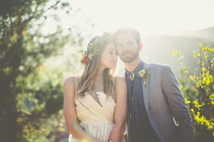 bride and groom closeup