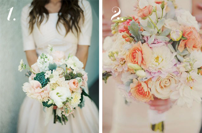 pretty wedding bouquet for bride, roses and peonies