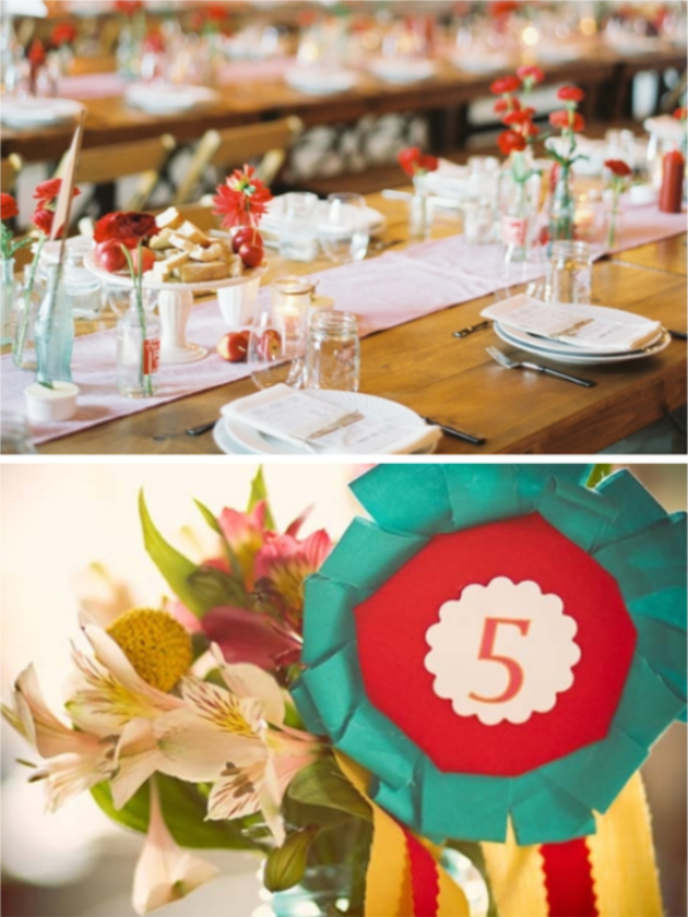 red poppy wedding decor