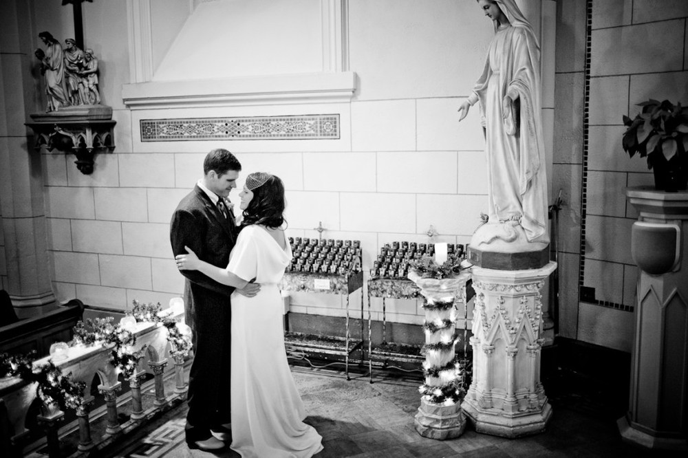 Holly's Santa Fe wedding featuring vintage-inspired wedding dress