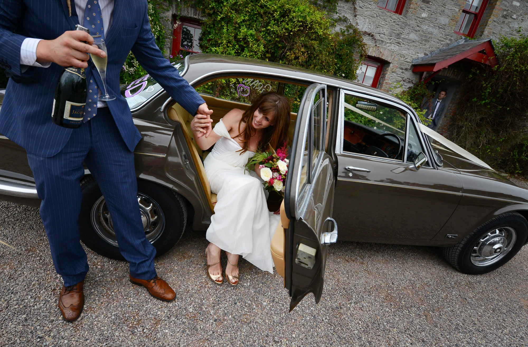 winifred bean real bride, tulipe gown, ireland wedding