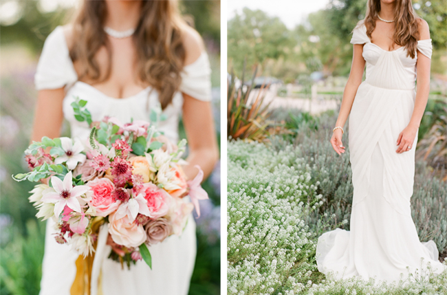 winifred bean tulipe gown, magnolia rouge, gold shoot