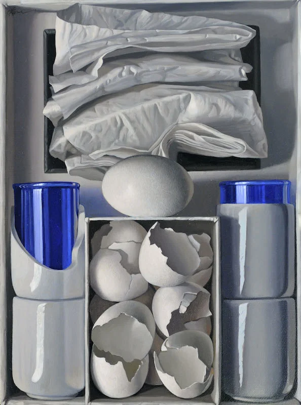 Eggs with Cobalt Glasses
